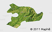 Satellite 3D Map of Huaihua, single color outside