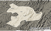 Shaded Relief 3D Map of Huaihua, darken