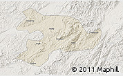 Shaded Relief 3D Map of Huaihua, lighten