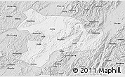 Silver Style 3D Map of Huaihua