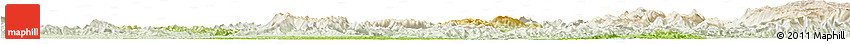 Physical Horizon Map of Huaihua, lighten