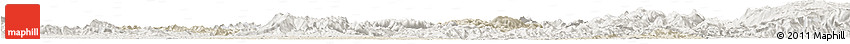 Shaded Relief Horizon Map of Huaihua, lighten