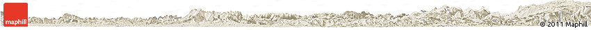 Shaded Relief Horizon Map of Huaihua