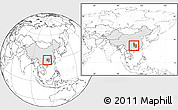Blank Location Map of Huaihua, highlighted country, highlighted parent region, within the entire country