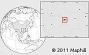 Blank Location Map of Huaihua, highlighted country