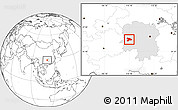 Blank Location Map of Huaihua, highlighted parent region