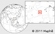 Blank Location Map of Huaihua