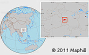 Gray Location Map of Huaihua