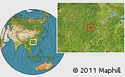 Satellite Location Map of Huaihua