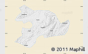 Classic Style Map of Huaihua, single color outside