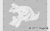 Gray Map of Huaihua, single color outside