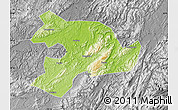 Physical Map of Huaihua, desaturated