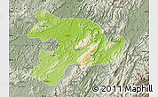 Physical Map of Huaihua, semi-desaturated