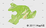Physical Map of Huaihua, single color outside