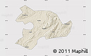 Shaded Relief Map of Huaihua, cropped outside