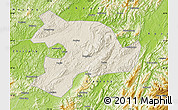 Shaded Relief Map of Huaihua, physical outside