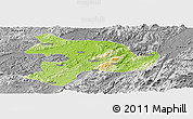 Physical Panoramic Map of Huaihua, desaturated