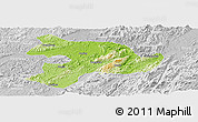 Physical Panoramic Map of Huaihua, lighten, desaturated