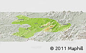 Physical Panoramic Map of Huaihua, lighten, semi-desaturated