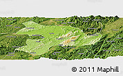 Physical Panoramic Map of Huaihua, satellite outside