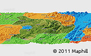 Satellite Panoramic Map of Huaihua, political outside