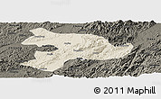 Shaded Relief Panoramic Map of Huaihua, darken