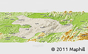 Shaded Relief Panoramic Map of Huaihua, physical outside