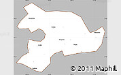 Gray Simple Map of Huaihua, cropped outside
