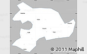 Gray Simple Map of Huaihua, single color outside