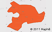 Political Simple Map of Huaihua, cropped outside