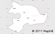 Silver Style Simple Map of Huaihua, cropped outside