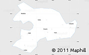 Silver Style Simple Map of Huaihua, single color outside