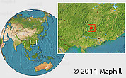 Satellite Location Map of Jianghua