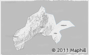 Gray 3D Map of Jiangyong, single color outside