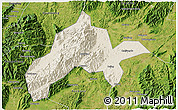 Shaded Relief 3D Map of Jiangyong, satellite outside