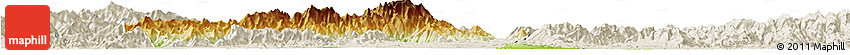 Physical Horizon Map of Jiangyong, shaded relief outside