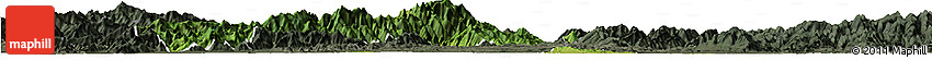 Satellite Horizon Map of Jiangyong, darken, semi-desaturated