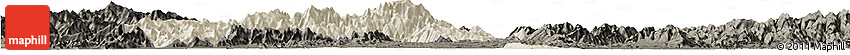Shaded Relief Horizon Map of Jiangyong, darken