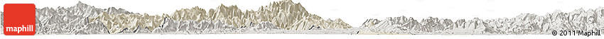 Shaded Relief Horizon Map of Jiangyong, semi-desaturated
