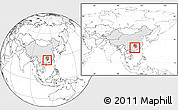 Blank Location Map of Jiangyong, highlighted country, highlighted parent region, within the entire country