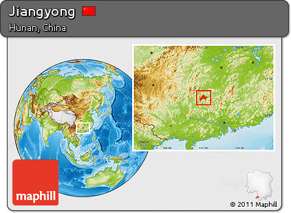 Physical Location Map of Jiangyong