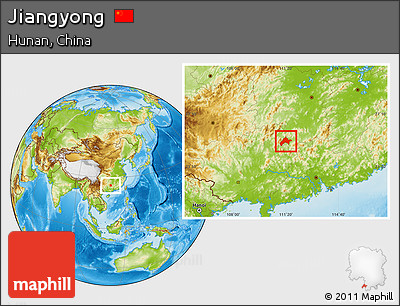 Physical Location Map of Jiangyong
