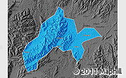 Political Map of Jiangyong, darken, desaturated