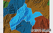 Political Map of Jiangyong, darken