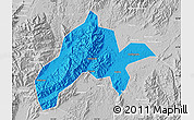 Political Map of Jiangyong, lighten, desaturated