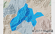 Political Map of Jiangyong, lighten, semi-desaturated