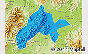 Political Map of Jiangyong, physical outside