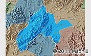 Political Map of Jiangyong, semi-desaturated