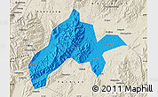 Political Map of Jiangyong, shaded relief outside