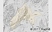 Shaded Relief Map of Jiangyong, desaturated